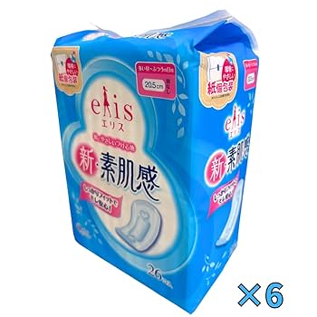 エリス　新•素肌感　羽なし2０•５cm　２８枚入り×３６パック Amazon | エリス 新・素肌感 羽なし 20.5cm (ふつう~多い日の昼